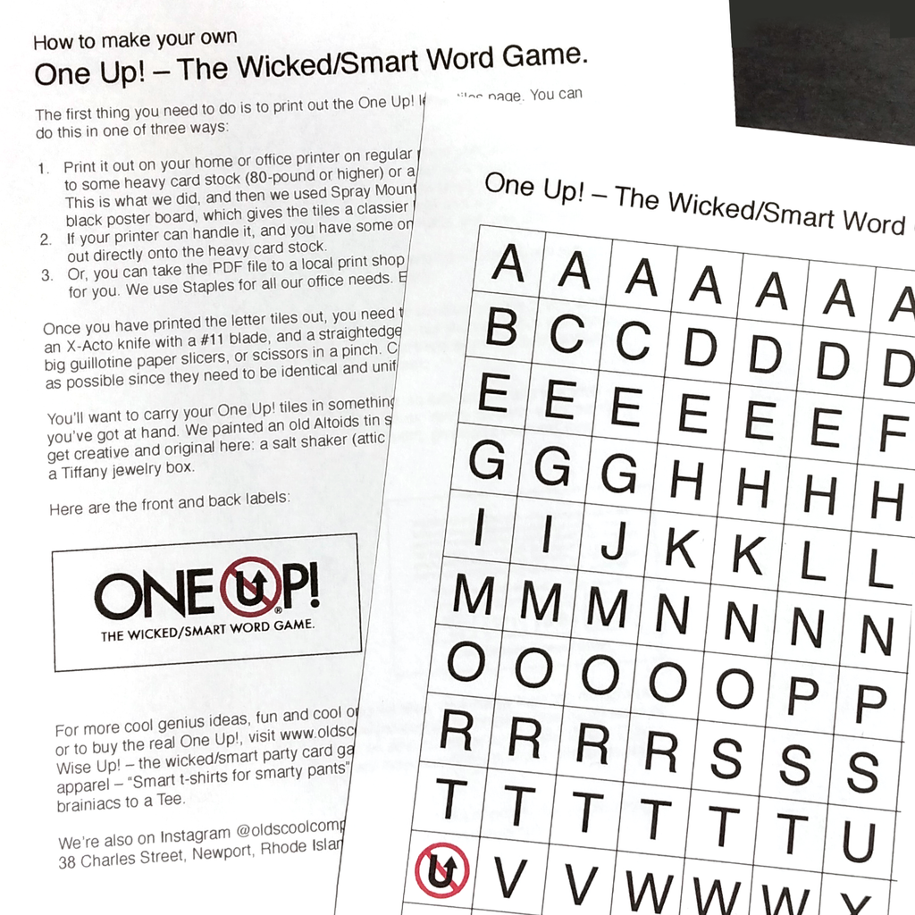 FREE One Up! – The Wickedest Word Game in the World – Instant Download